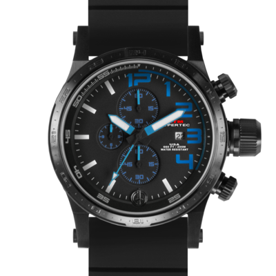 Лучшие военные часы с хронографом MTM BLACK HYPERTEC CHRONO III (BLUE)